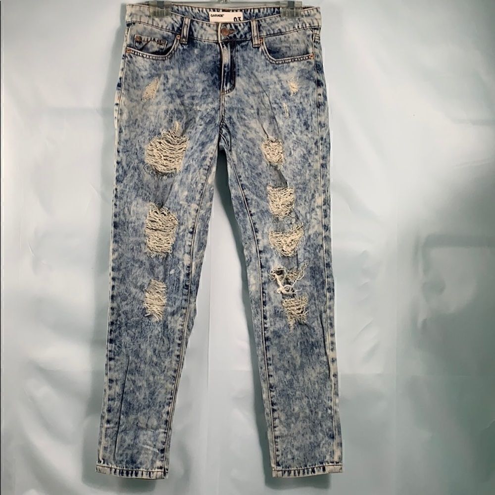 Garage Boyfriend Acid Wash Destroyed/distressed